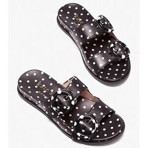 KATE SPADE | NWOT Women's Rhodes Black White Polka Dot Sandal Size 9